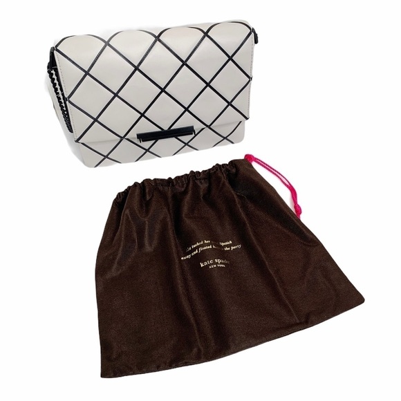KATE SPADE NEW YORK Emerson Place Purse Overlay Lenia Black White Crossbody NEW - Picture 1 of 15